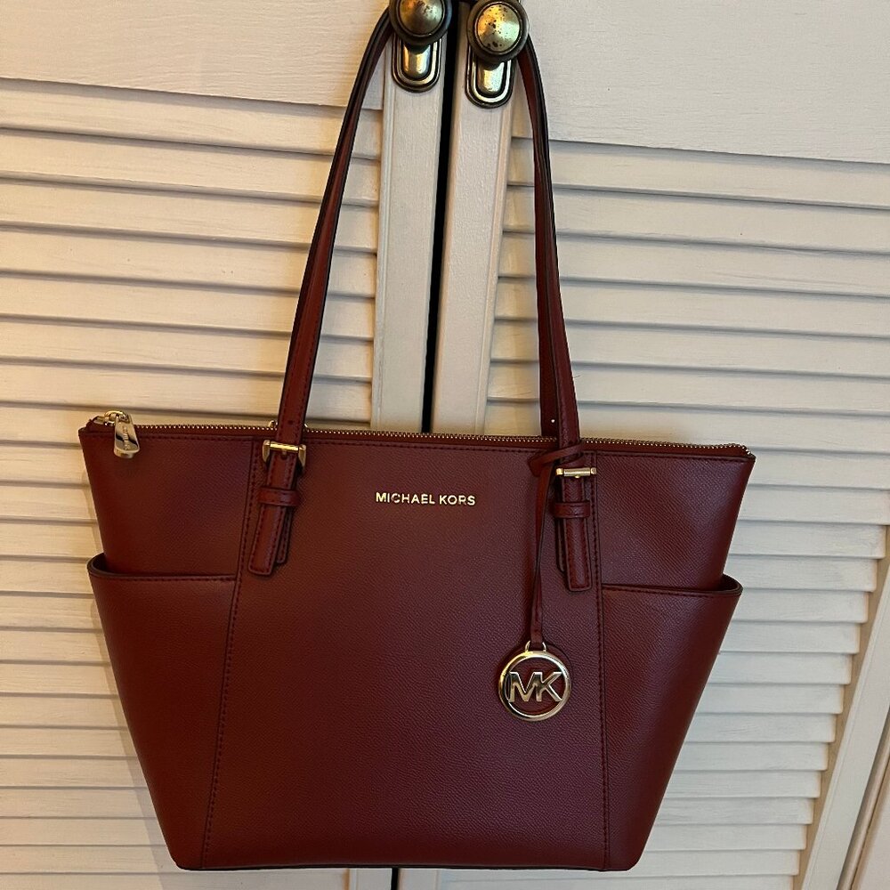 Michael Kors Burgundy Shoulder Bag